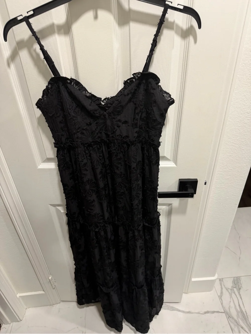 Altar’d state Black Textured Tiered Maxi Dress - Women's